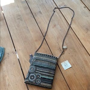 Fabulous Mary Frances Embellished Feather Accent Y2K Vibes Handbag Small NR001